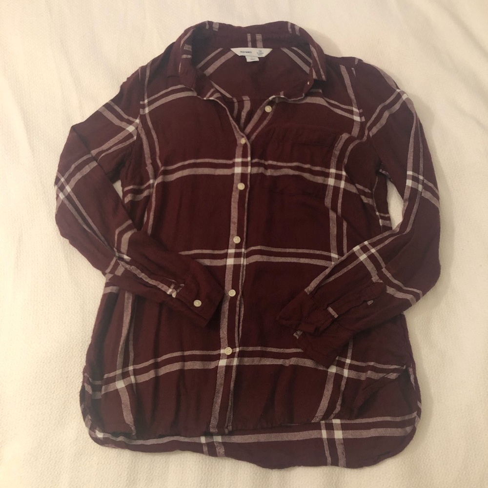 Old Navy Maroon Flannel